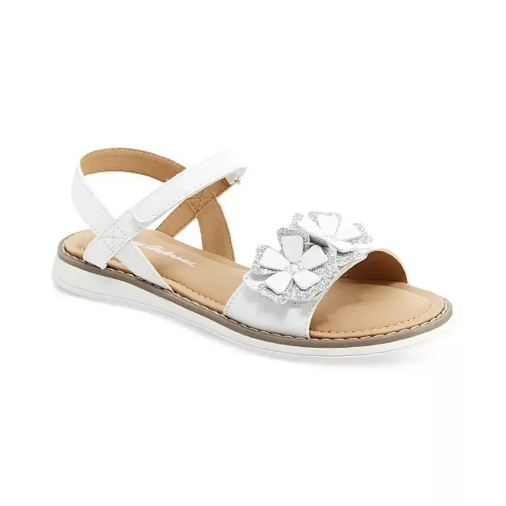 Hanna Andersson White Floral Katarina Sandals Size 2